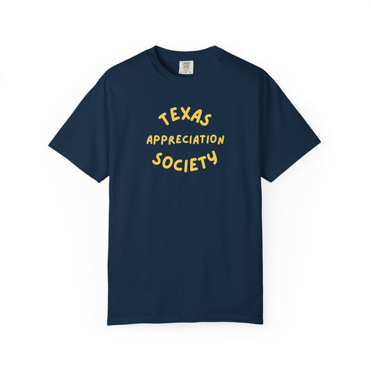 Texas Appreciation Society T-Shirt Blue and Yellow